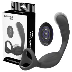   Addicted Toys - anaalvibraator peenise- ja munandirõngaga - must