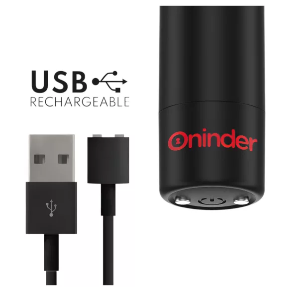 Oninder - rakendusega juhitav vibraator (must)