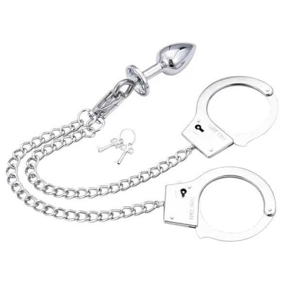 LateToBed - BDSM käerauad anaaltikuga - hõbedane