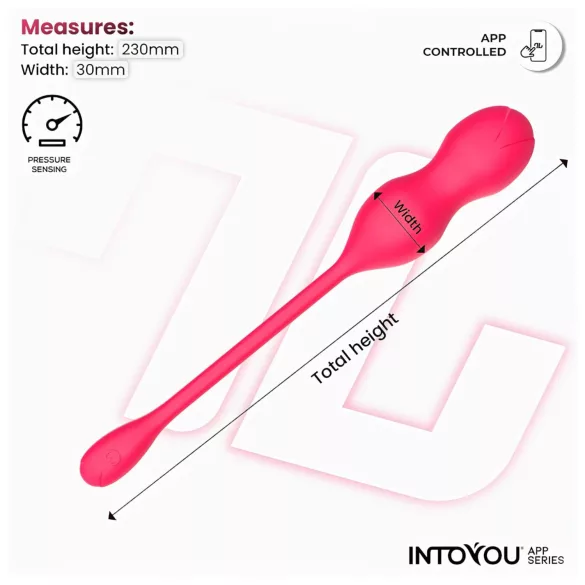 INTOYOU Kyra Pelvic - rakendusega juhitav vibro‘tšigongikuul’ (roosa)