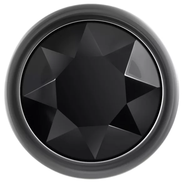 Evolved Black Gem - metallist anaalipistikute komplekt musta kiviga hõbedane
