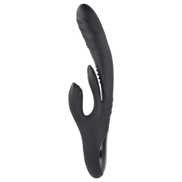 Playboy Rapid Rabbit - laetav kliitorivibra (must)