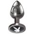Playboy Tux - anaalplug - väike (hõbedane)
