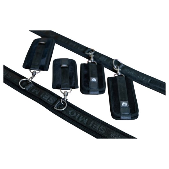 Sei Mio - käeraudade ja pahkluurihmade komplekt - must