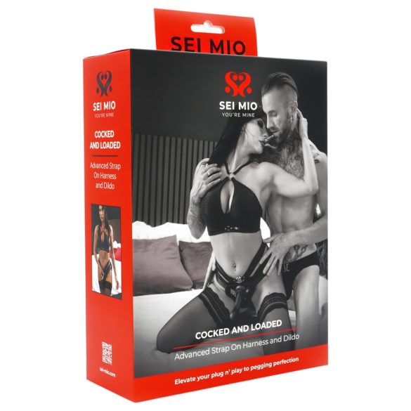 Sei Mio - kinnitatav dildo rakmete ja - 15 cm (must)
