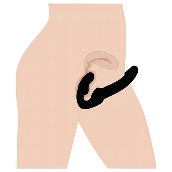 Strap U Revolver - strapoon dildo ilma rihmadeta - must