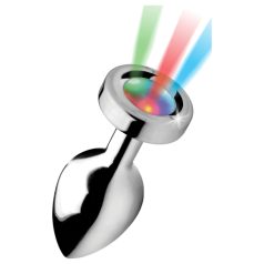 Booty Sparks - valgusega anaaltapp - keskmine - hõbedane