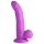 XR Brands POP - iminapaga, munanditega dildo - 19 cm (lilla)