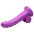XR Brands POP - iminapaga, munanditega dildo - 19 cm (lilla)