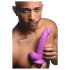 XR Brands POP - iminapaga, munanditega dildo - 19 cm (lilla)