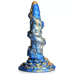   Creature Cocks Kraken - spiraalne dildo kaheksajala käega - 21 cm - kuld-sinine