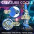 Creature Cocks Kraken - spiraalselt haarav dildo - 21 cm (kuld-sinine)