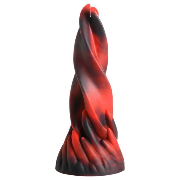 Creature Cocks Hell Suudlus - keerdsilikoondildo - 19cm (punane)