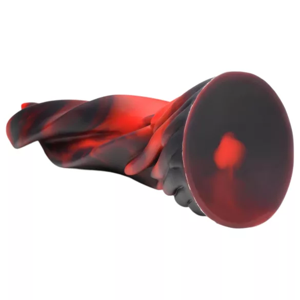 Creature Cocks Hell Kiss - keerdus silikoonist dildo - 19 cm - punane