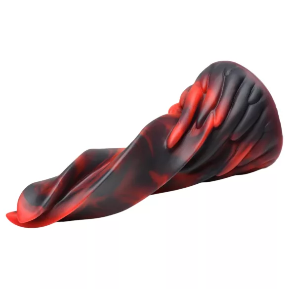 Creature Cocks Hell Kiss - keerdus silikoonist dildo - 19 cm - punane