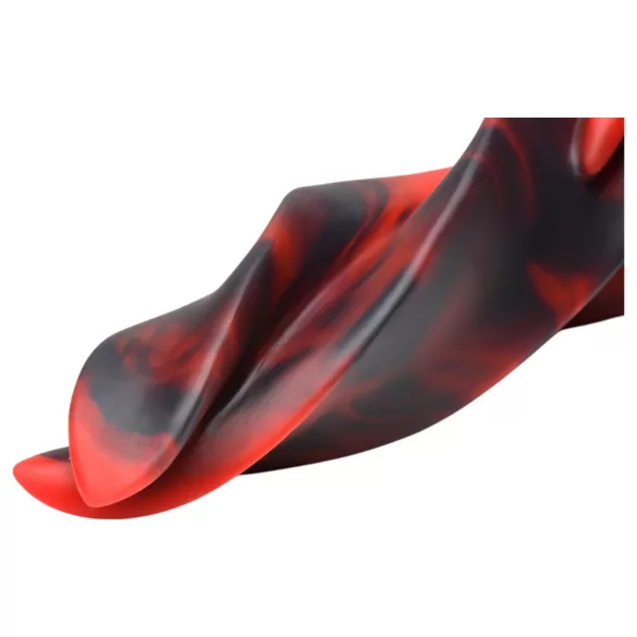 Creature Cocks Hell Kiss - keerdus silikoonist dildo - 19 cm - punane