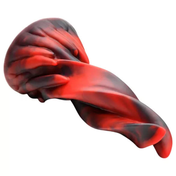 Creature Cocks Hell Kiss - keerdus silikoonist dildo - 19 cm - punane