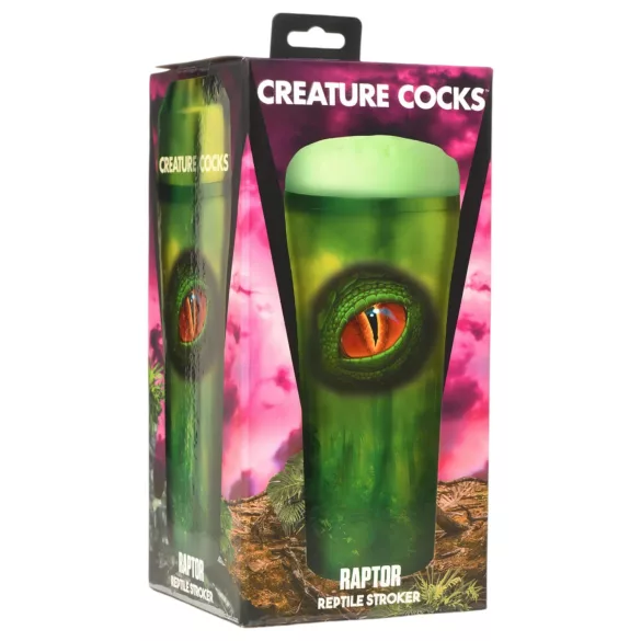 Creature Cocks Raptor - roomaja dildostimulaator tupetaskus (must-roheline)