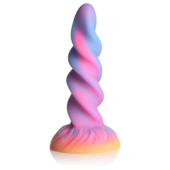 Kuu Ratsanik - helendav ükssarv dildo (lilla-roosa)