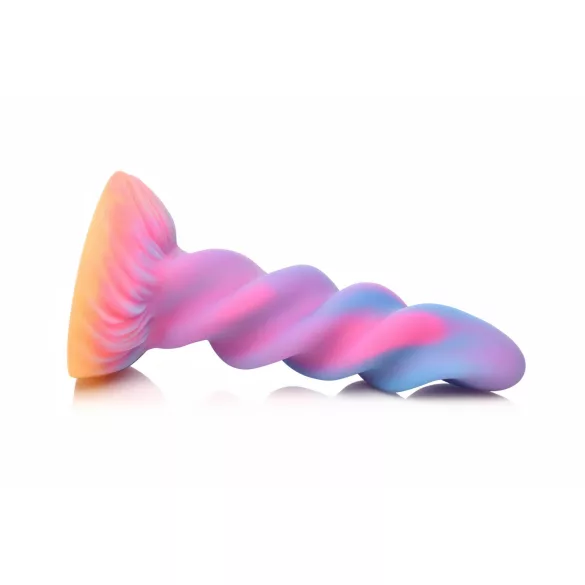 Creature Cocks Moon Rider - helendav ükssarviku dildos - lilla-roosa