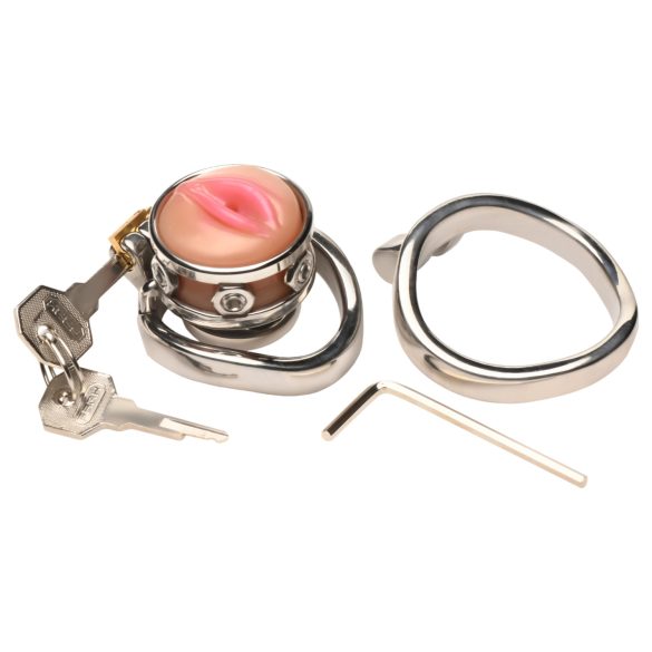 XR Brands - peenisekate masturbaatoriga - hõbedane