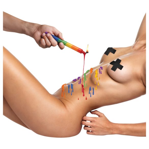 XR Brands - BDSM kehaküünal - vikerkaarevärvid - 3 tk