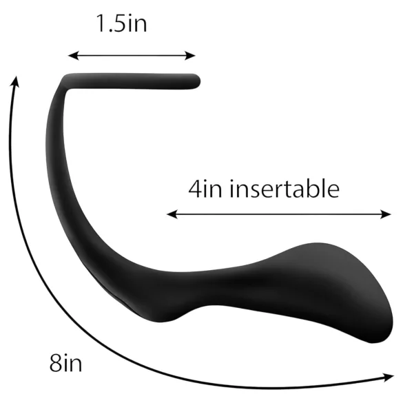 Anal Adventures Platinum - anaaldildo peenisekõruga - must