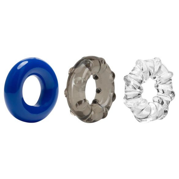 Stay Hard - peeniserõngaste komplekt - 3 tk - värvilised