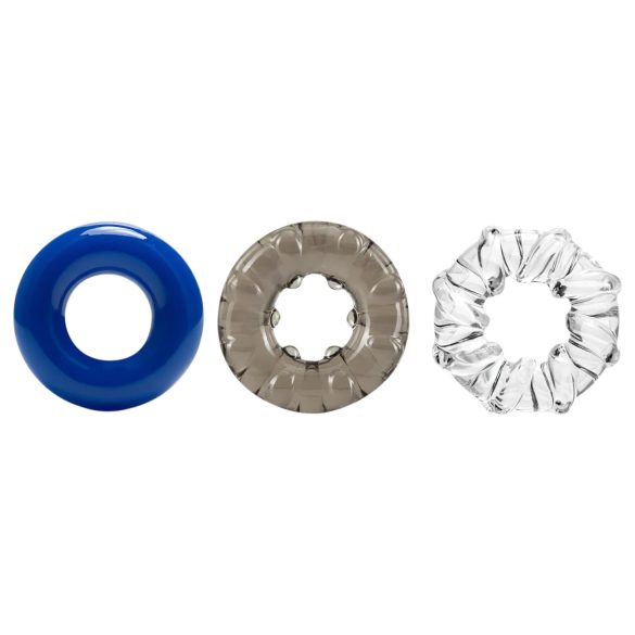 Stay Hard - peeniserõngaste komplekt - 3 tk - värvilised