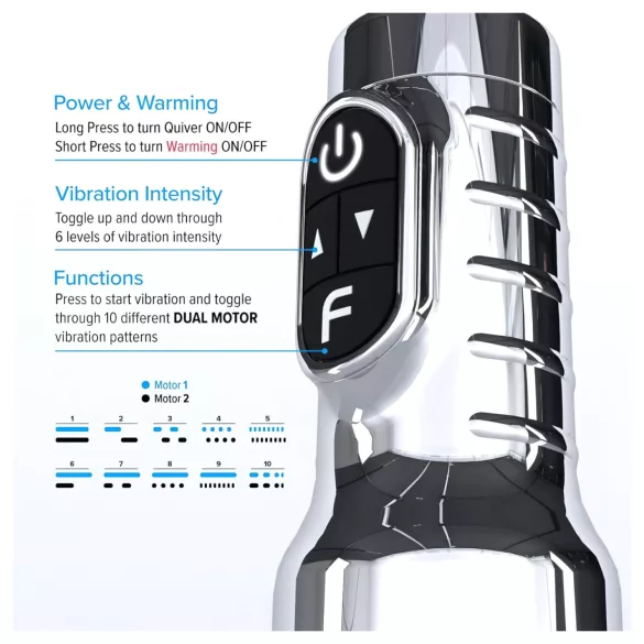 Fleshlight Quiver - vibreeriv ja soojenev masturbaator (vagiina)