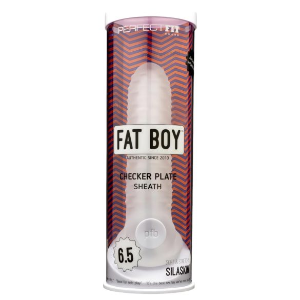 Fat Boy Checker Box - peenisehülss - 17 cm - valge