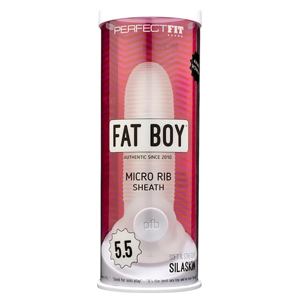 Fat Boy Micro Ribbed - peenisekate - sooneline - valge 15 cm