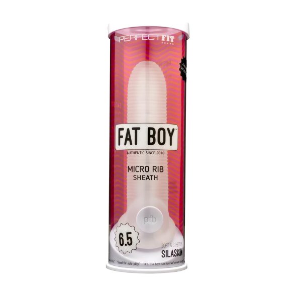 Fat Boy Micro Ribbed - peenisemansett - sooneline - valge - 17 cm