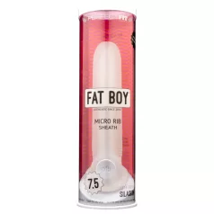   Perfect Fit - Fat Boy Micro Ribbed - peenisekate (19 cm, valge)