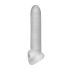Fat Boy Micro Ribbed - peenisehülss (19cm) - valge