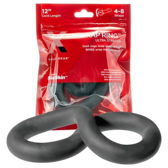 Täiuslik Fit Ultra Wrap 12 - tugev peniserõngas - must (30cm)