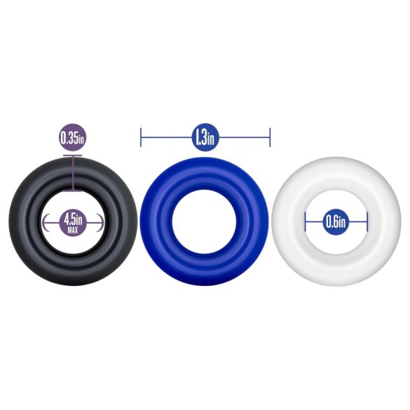 Stay Hard - peenisekasottide komplekt - 3 tk värviline