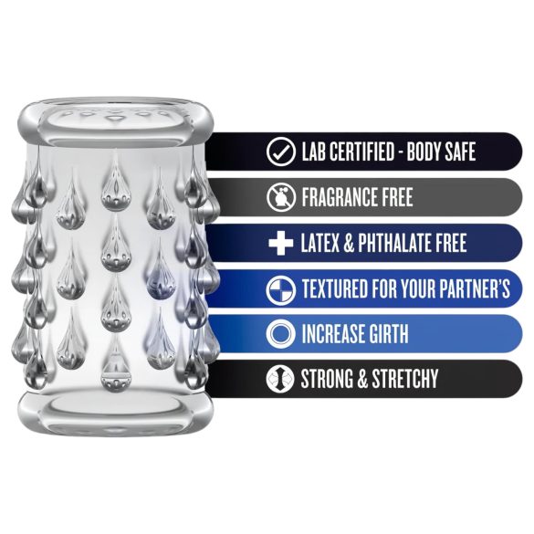 Stay Hard - peenise mansett kuulidega - läbipaistev