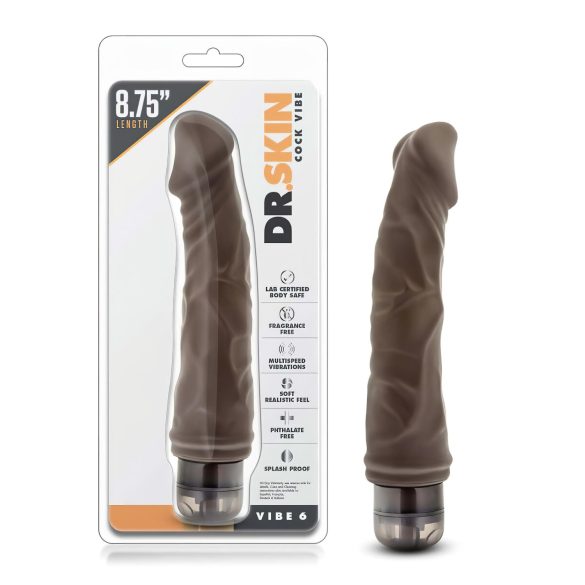Dr. Skini vibraator No.6 - tõetruu elamus (pruun)