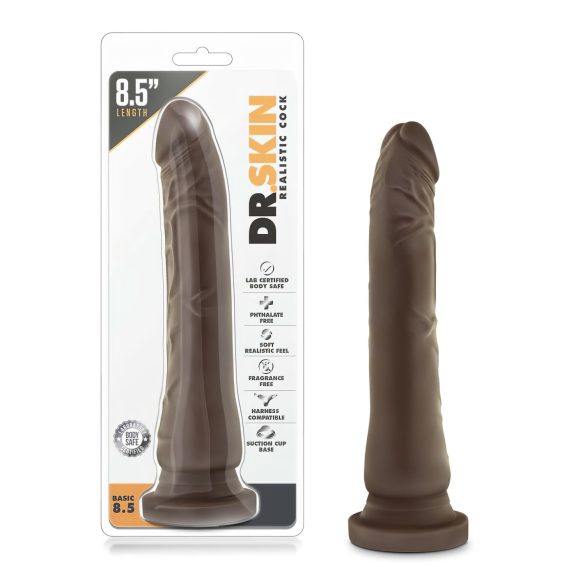 Dr. Skin 8,5 - realistlik dildo iminapaga - pruun (20,5cm)