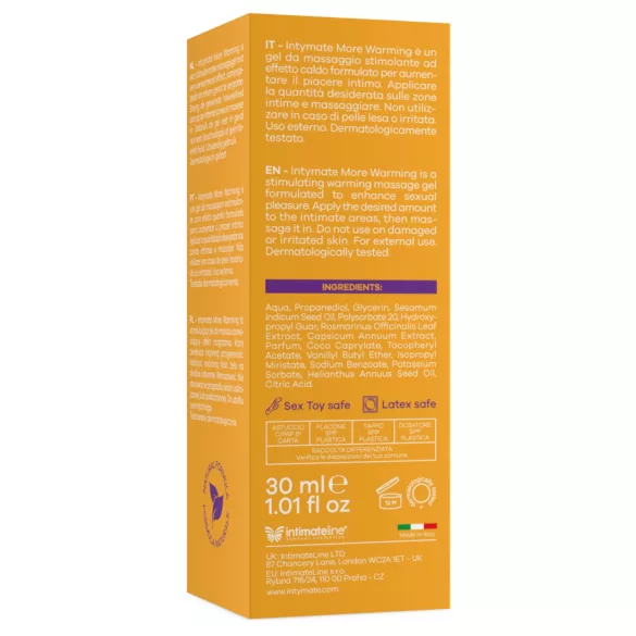 Intimateline Intymate More - soojendava toimega erutav geel (30 ml)