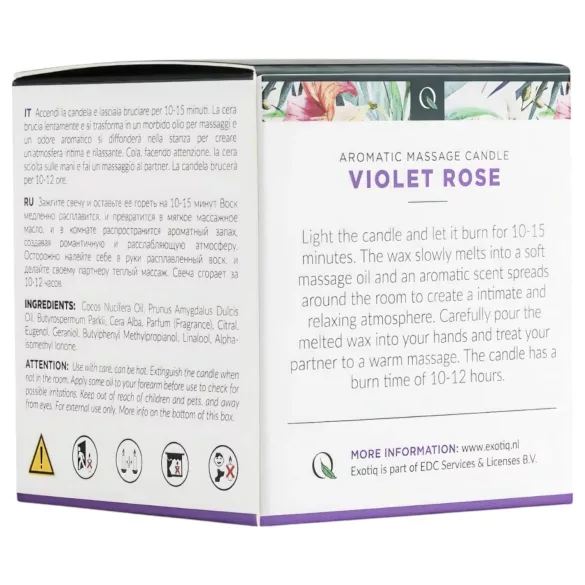 Exotiq Violet Rose - massaažiküünal (60 g)