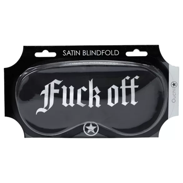 Ouch! - “Fuck Off” kirjaga satiinist silmamask (must)