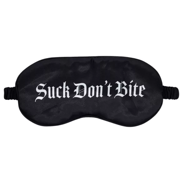 Ouch! - “Suck Don’t Bite” kirjaga satiinne silmamask (must)