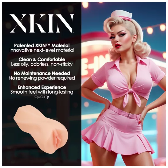 XKIN Cutie Darla - elutruistlik kunsttupevibraator (naturaalne)