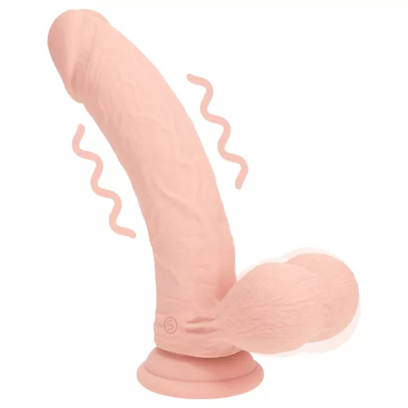 RealRock - topelttihedusega realistlik vibraator (kehat värvi) - 15 cm
