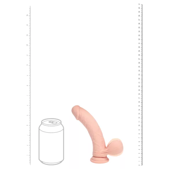 RealRock - topelttihedusega realistlik vibraator (kehat värvi) - 15 cm