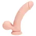 RealRock - topelttihedusega realistlik vibraator (kehat värvi) - 15 cm