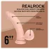 RealRock - topelttihedusega realistlik vibraator (kehat värvi) - 15 cm