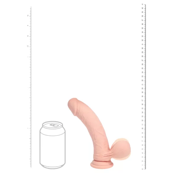 RealRock - topelttihedusega naturaalne vibraator (nahavärvi) - 18 cm